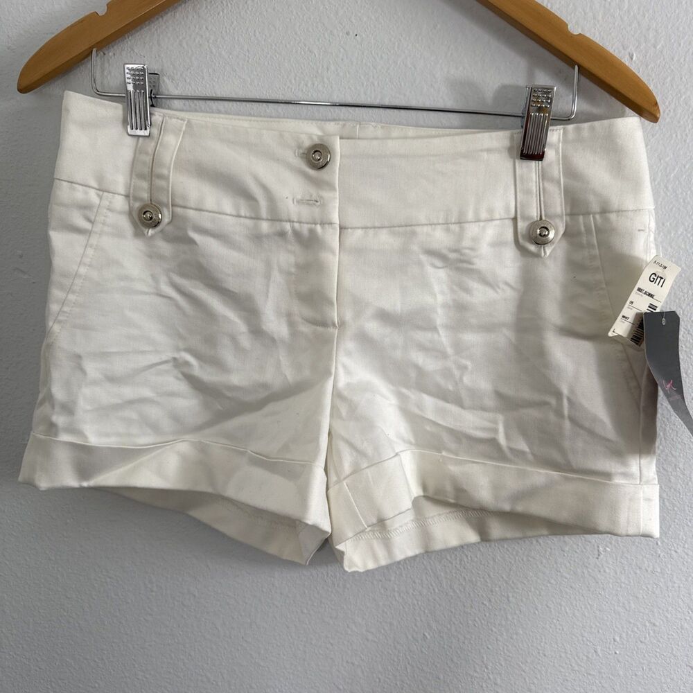 Somme Shorts Womens Large White‎ Mini Cuffed Spring Summer